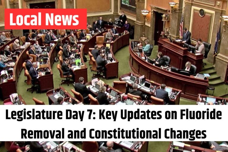 Legislature Day 7 Key Updates on Fluoride Removal and Constitutional Changes