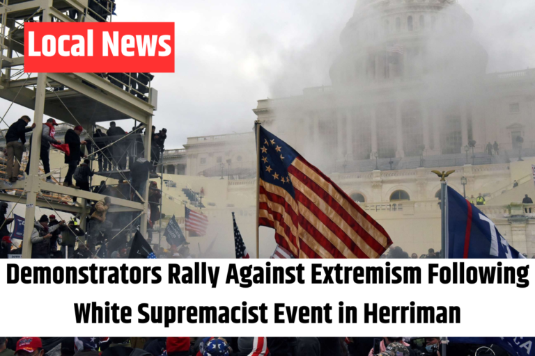 Demonstrators Rally Against Extremism Following White Supremacist Event in Herriman (1)