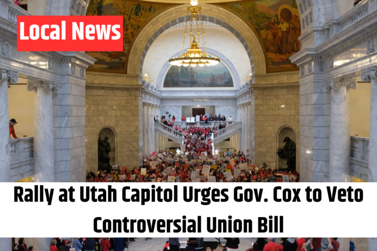 Rally at Utah Capitol Urges Gov. Cox to Veto Controversial Union Bill