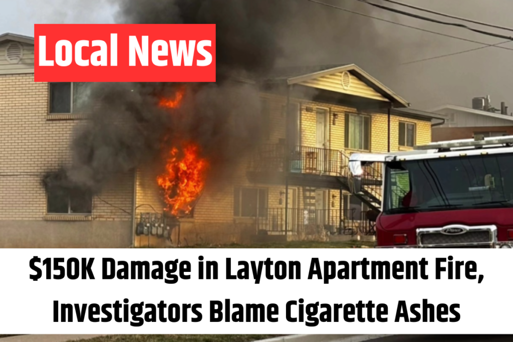 $150K Damage in Layton Apartment Fire, Investigators Blame Cigarette Ashes