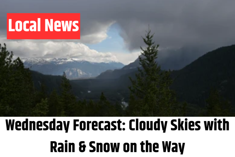 Wednesday Forecast Cloudy Skies with Rain & Snow on the Way